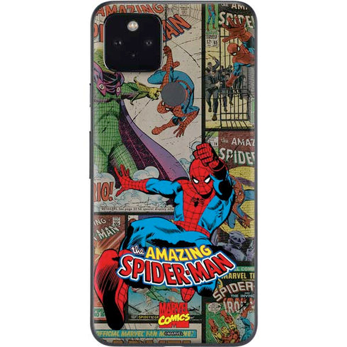Marvel Classic Comics Amazing Spider-Man Collage Google Pixel 4a 5G Skin